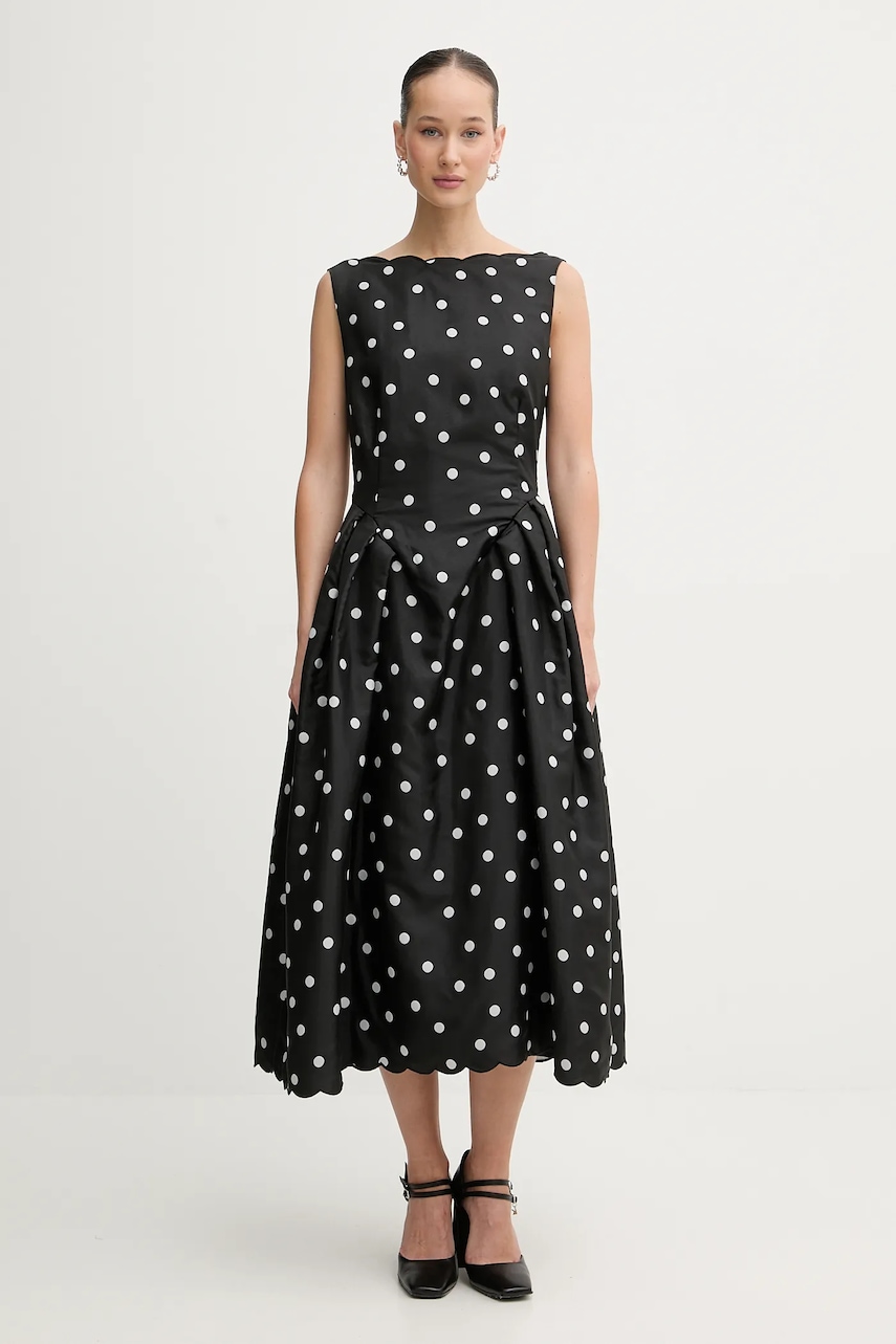 Šaty Stine Goya černá barva, midi, SG-PS26-D199-2451