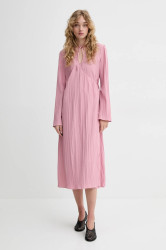 Šaty Stine Goya růžová barva, midi, SG-SS25-D111-2342