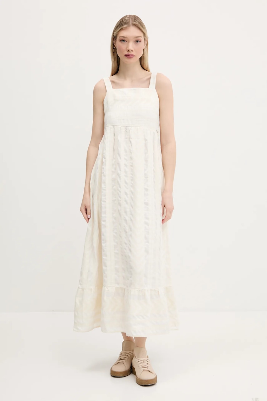 Šaty Superdry béžová barva, mini, W8011872A-ZEA