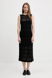 Šaty Tommy Hilfiger černá barva, maxi, přiléhavé, WW0WW45649