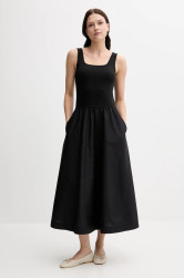 Šaty Tommy Hilfiger černá barva, maxi, WW0WW44612