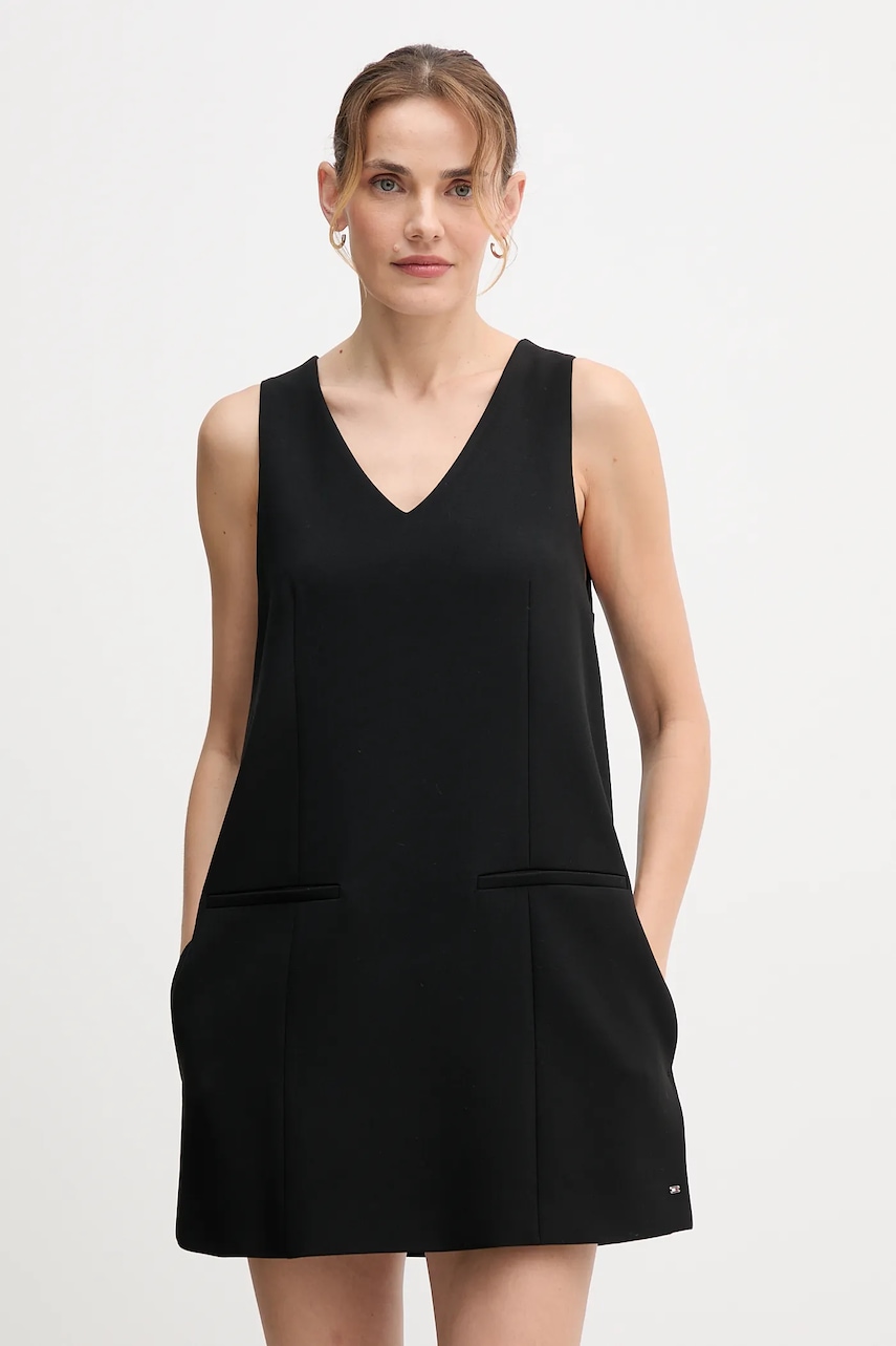 Šaty Tommy Hilfiger černá barva, mini, WW0WW48264