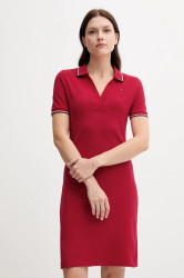 Šaty Tommy Hilfiger červená barva, mini, přiléhavé, WW0WW45740