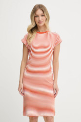 Šaty Tommy Hilfiger oranžová barva, mini, WW0WW45804