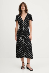 Šaty Tommy Jeans černá barva, midi, DW0DW20884