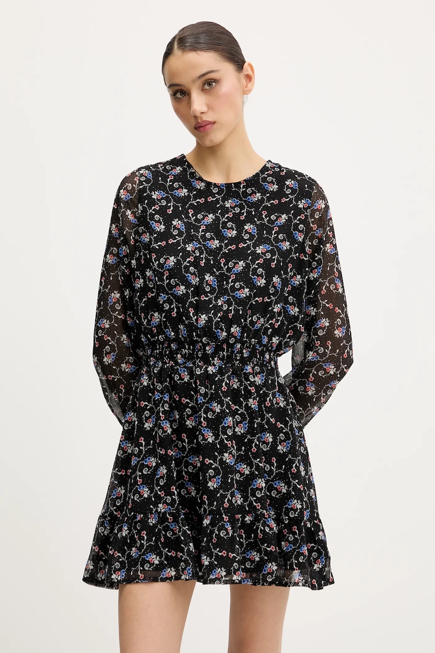 Šaty Tommy Jeans černá barva, mini, DW0DW20338