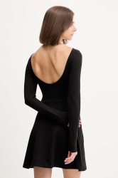 Šaty Tommy Jeans černá barva, mini, DW0DW21745