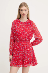 Šaty Tommy Jeans červená barva, mini, DW0DW20338