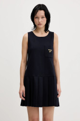 Šaty Tommy Jeans tmavomodrá barva, mini, DW0DW22496