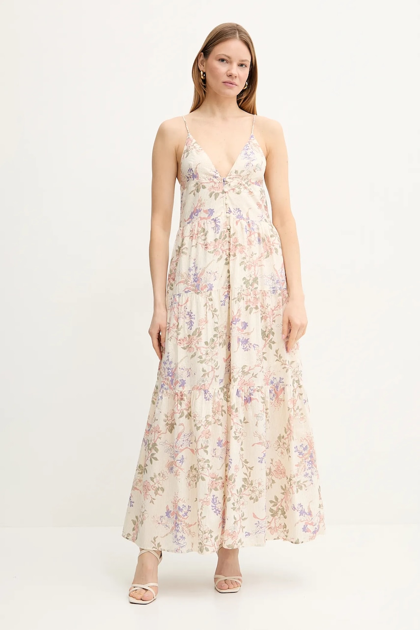 Šaty Twinset béžová barva, maxi, 251TT2150