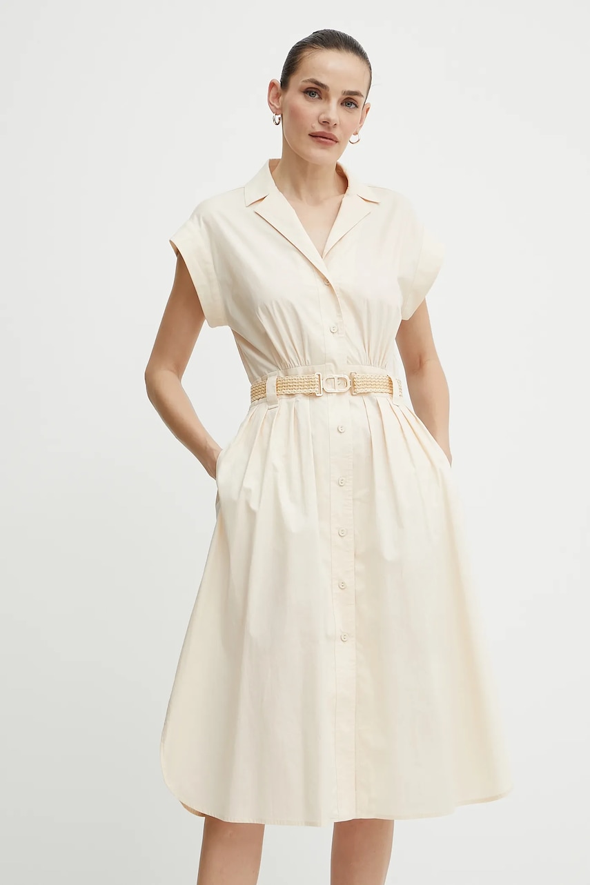 Šaty Twinset béžová barva, mini, 251TT2102