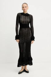 Šaty Twinset černá barva, maxi, 252TP3182