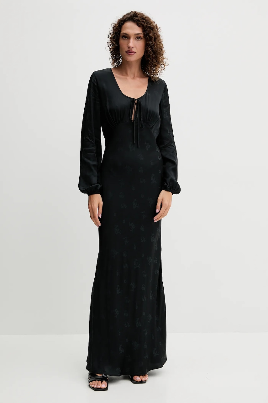 Šaty Twinset černá barva, maxi, 252TT2363