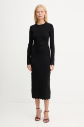 Šaty Twinset černá barva, midi, 252TP3040