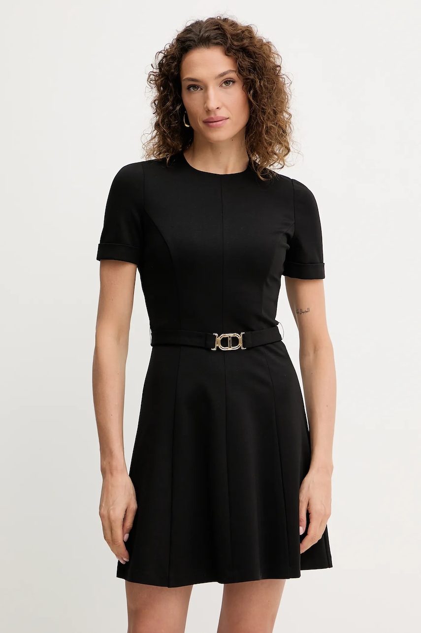 Šaty Twinset černá barva, mini, 252TP2607