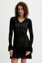 Šaty Twinset černá barva, mini, 252TP3180