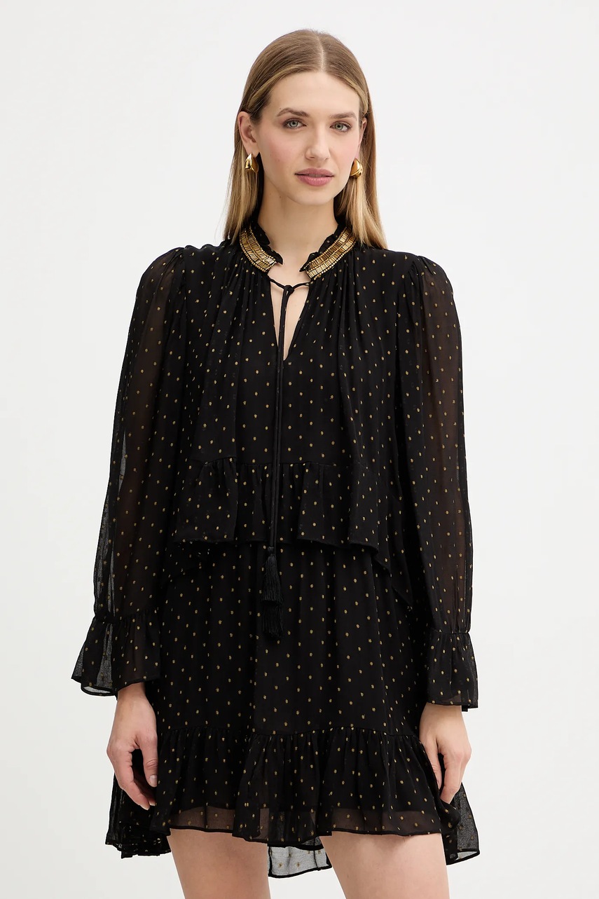 Šaty Twinset černá barva, mini, 252TS2281