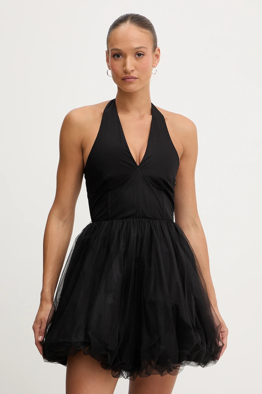 Šaty Twinset černá barva, mini, 252TT2283