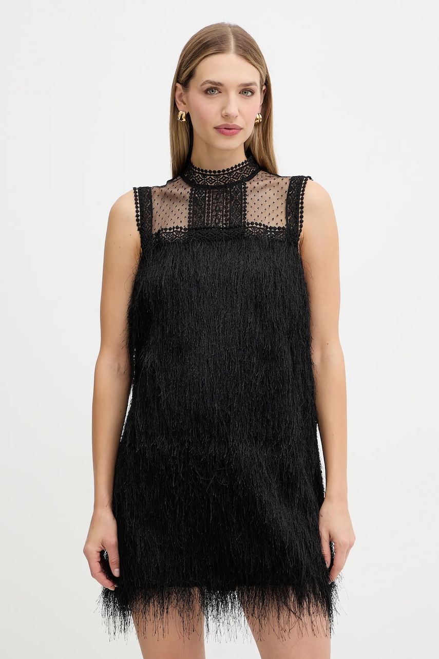 Šaty Twinset černá barva, mini, 252TT2301