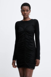 Šaty Twinset černá barva, mini, přiléhavé, 252TT3261