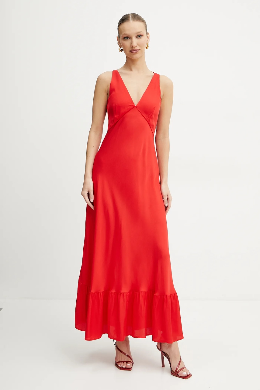 Šaty Twinset červená barva, maxi, 251TT2191