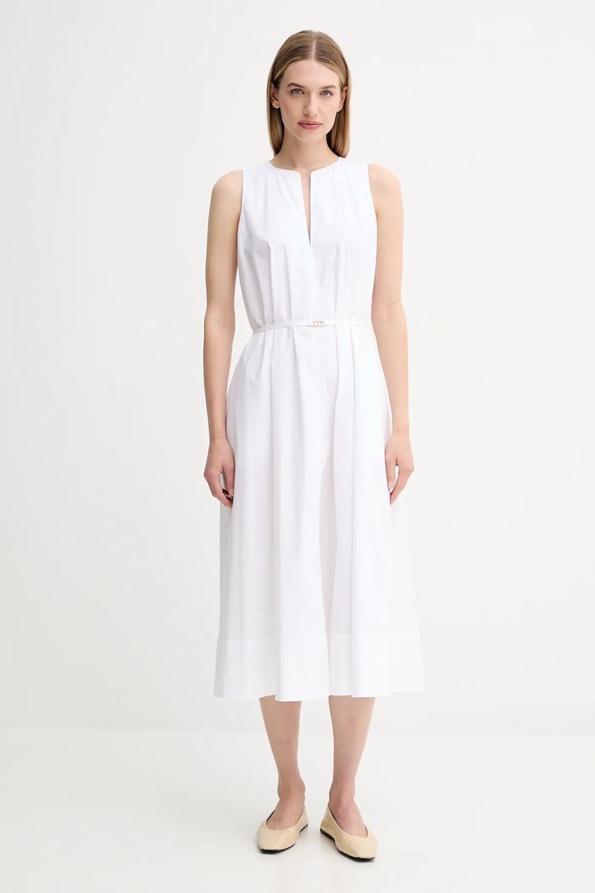 Šaty Twinset červená barva, midi, 251TT2221