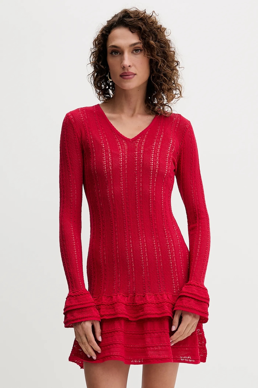 Šaty Twinset červená barva, mini, 252TP3180