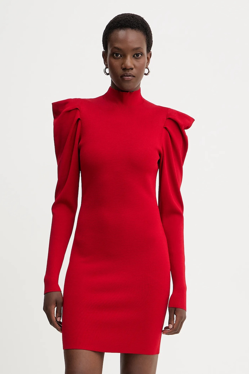 Šaty Twinset červená barva, mini, přiléhavé, 252AT3010