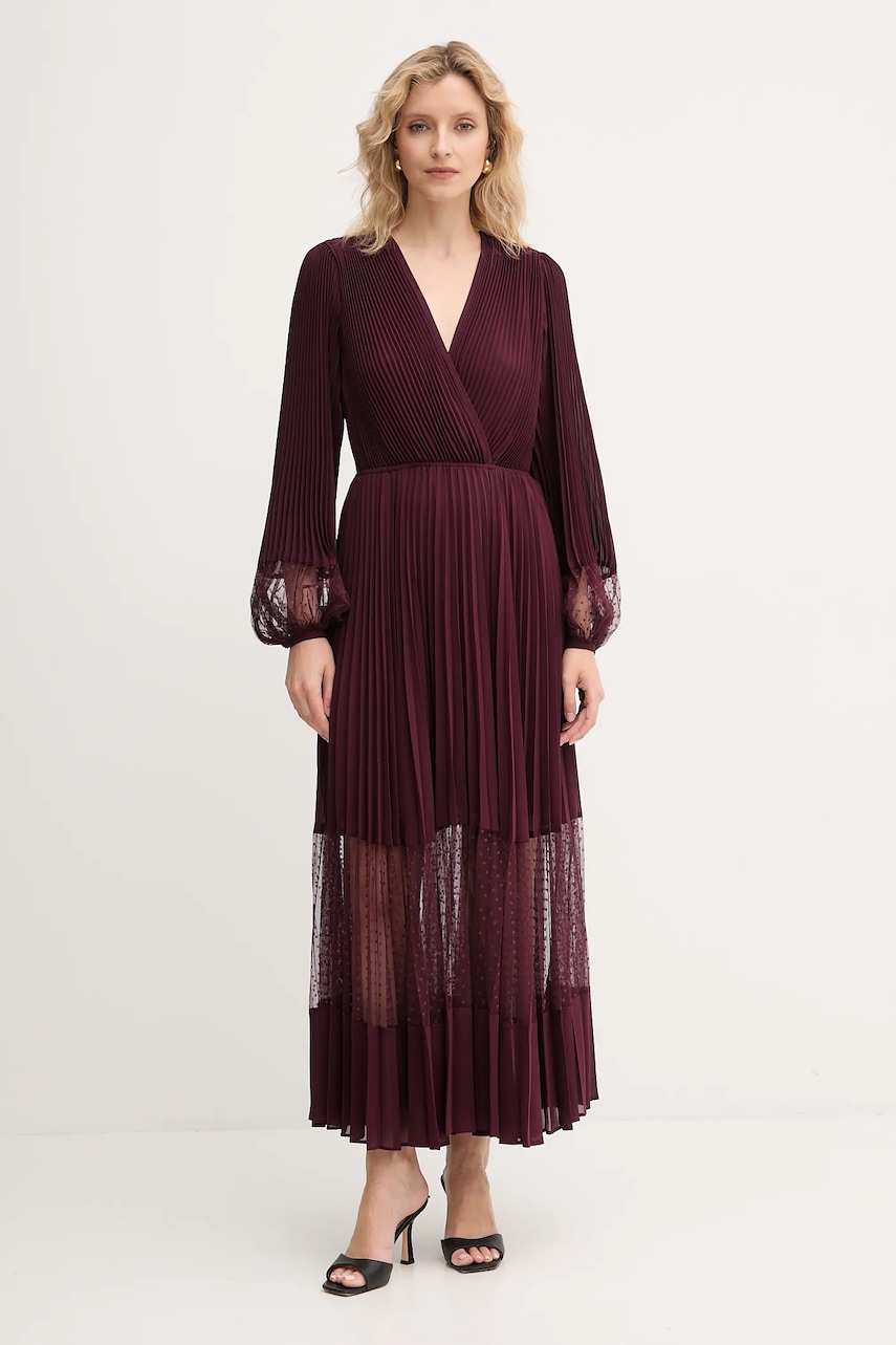 Šaty Twinset fialová barva, maxi, 252TP2641