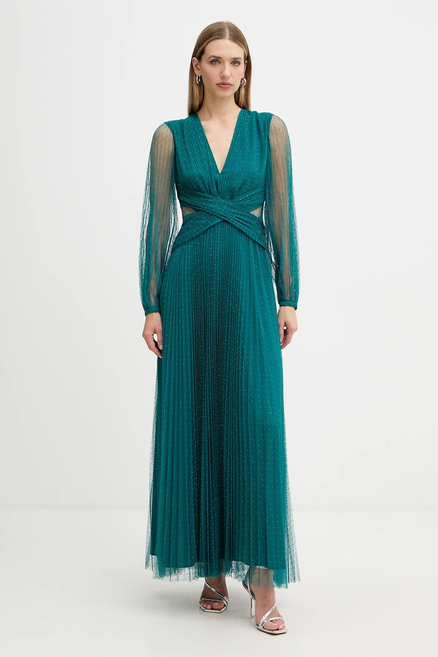 Šaty Twinset tyrkysová barva, maxi, 252TT2021