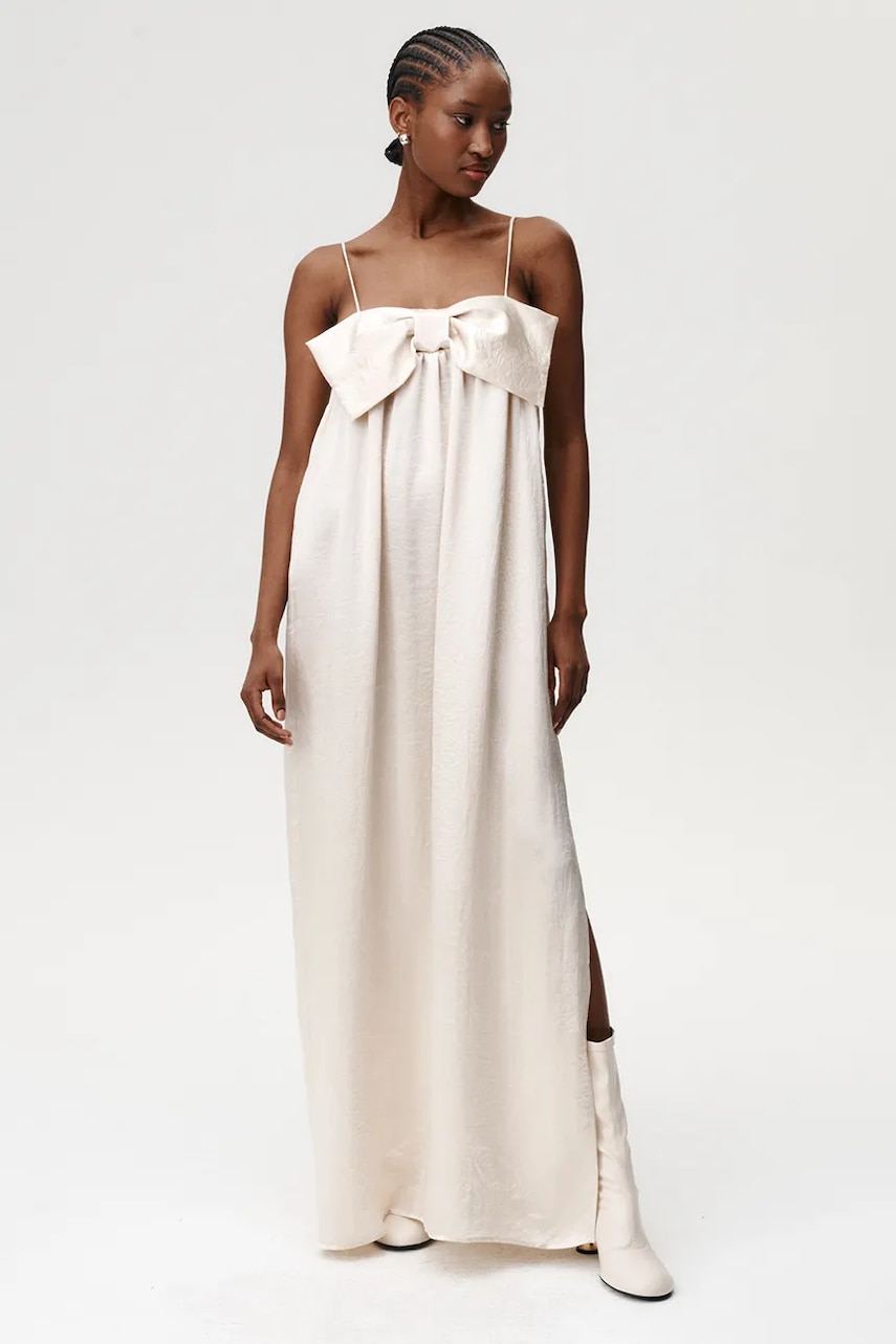 Šaty Undress Code béžová barva, maxi, oversize, 1038