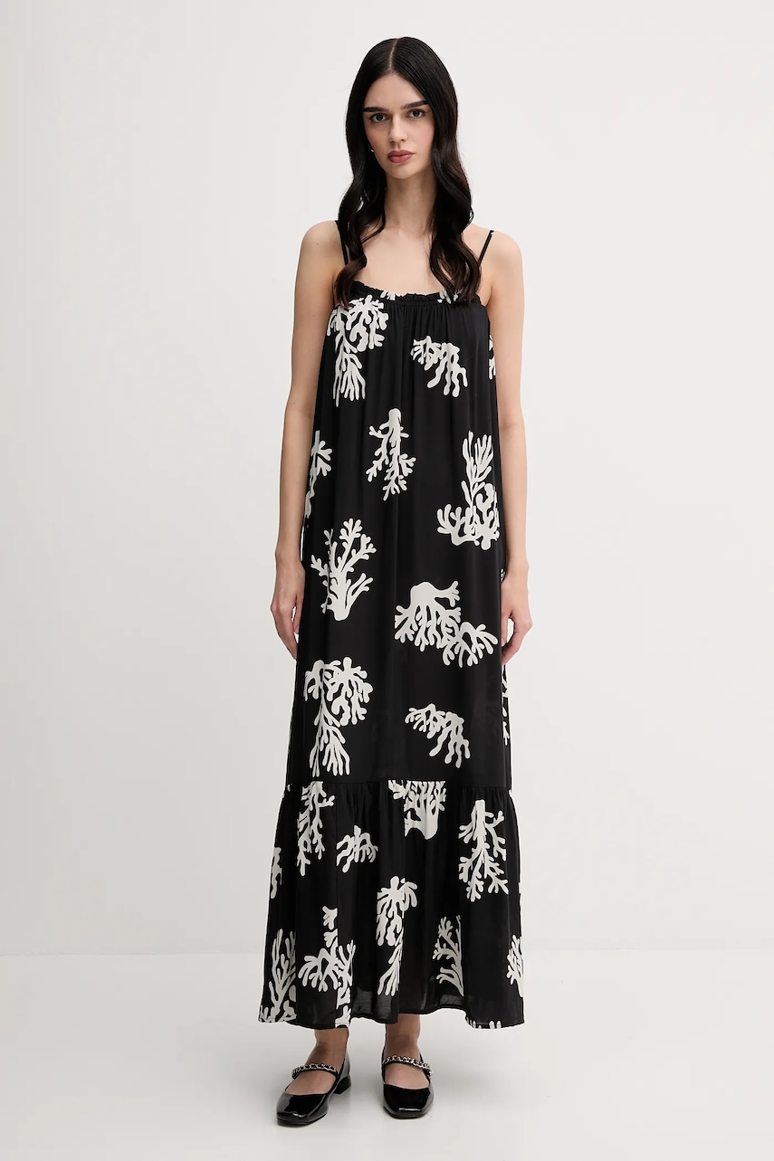 Šaty United Colors of Benetton černá barva, maxi, 4VET5V02D