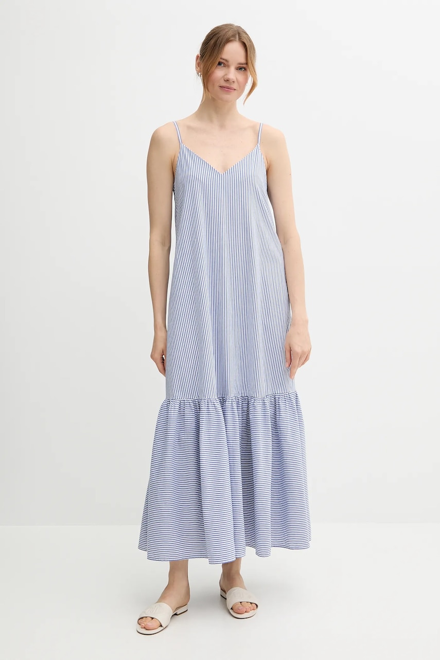 Šaty United Colors of Benetton modrá barva, maxi, 4SZRDV0B8