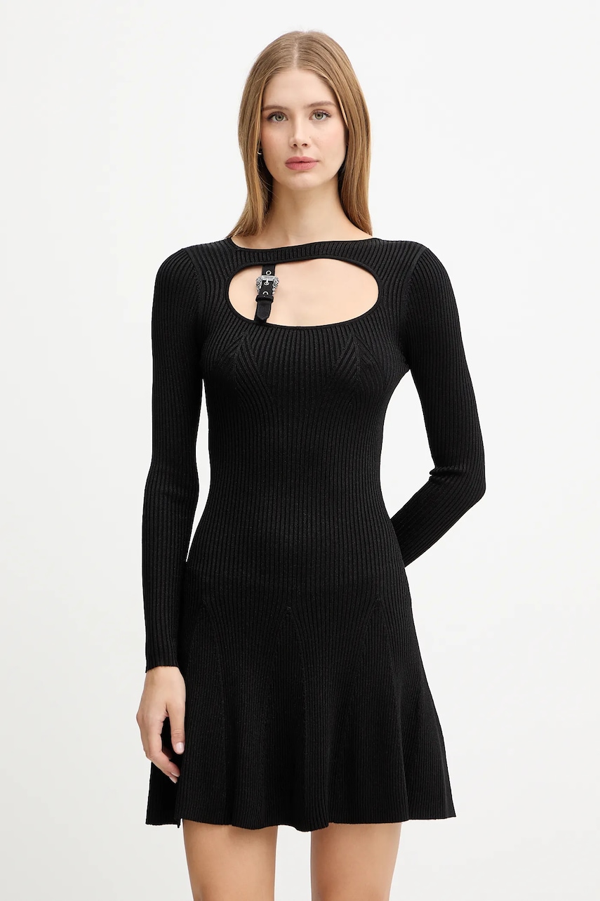 Šaty Versace Jeans Couture černá barva, mini, 79HAOM01 CMH23