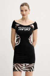 Šaty Versace Jeans Couture černá barva, mini, přiléhavé, 78HAO9A6 J0020