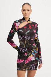 Šaty Versace Jeans Couture černá barva, mini, přiléhavé, 79HAO971 JS519