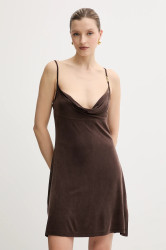 Šaty Versace Jeans Couture hnědá barva, mini, 78HAO936 J0190