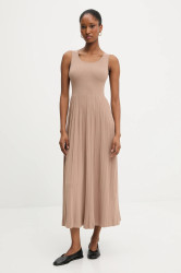 Šaty Weekend Max Mara MARKUS béžová barva, midi, 2525326011600