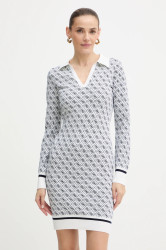 Šaty z vlněné směsi Guess AUBREY béžová barva, mini, přiléhavé, W5BK25 Z3JD2