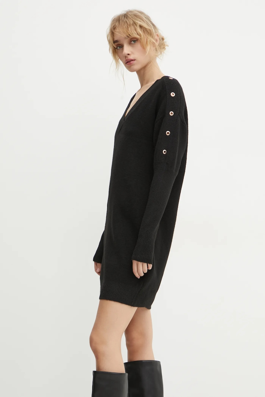 Šaty z vlněné směsi Morgan RMHIVER