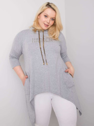 Šedá volná halenka