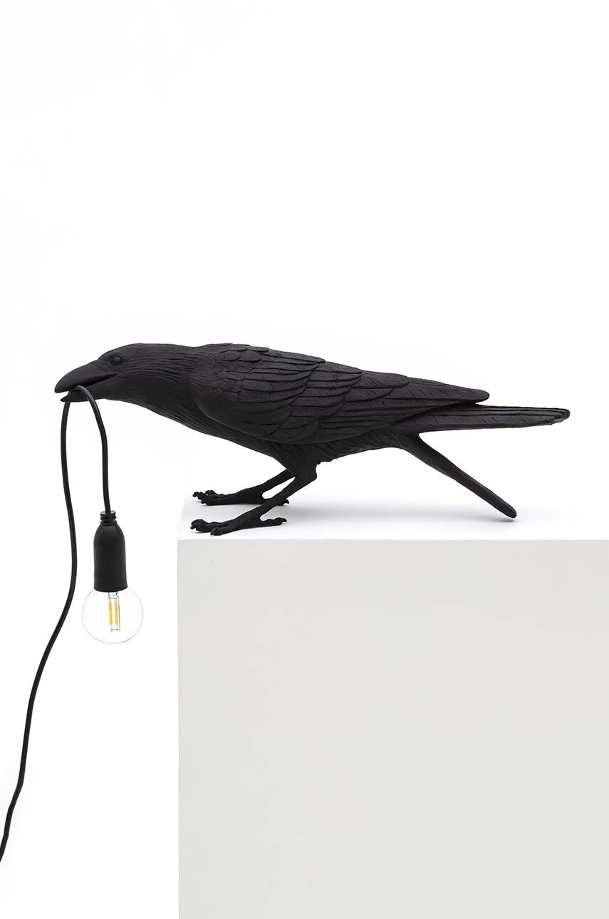Seletti  Stolní lampa  Bird Lamp Black Playing
