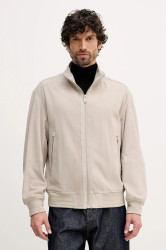 Semišová bunda BOSS Orange Jarip Jarip šedá barva, přechodná, 50552111