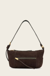Semišová kabelka AllSaints hnědá barva, W346XD