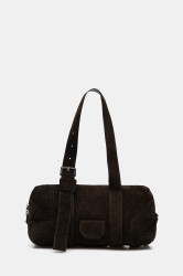 Semišová kabelka AllSaints hnědá barva, W617XD