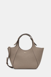 Semišová kabelka BOSS Lenah Small Tote hnědá barva, 50552118