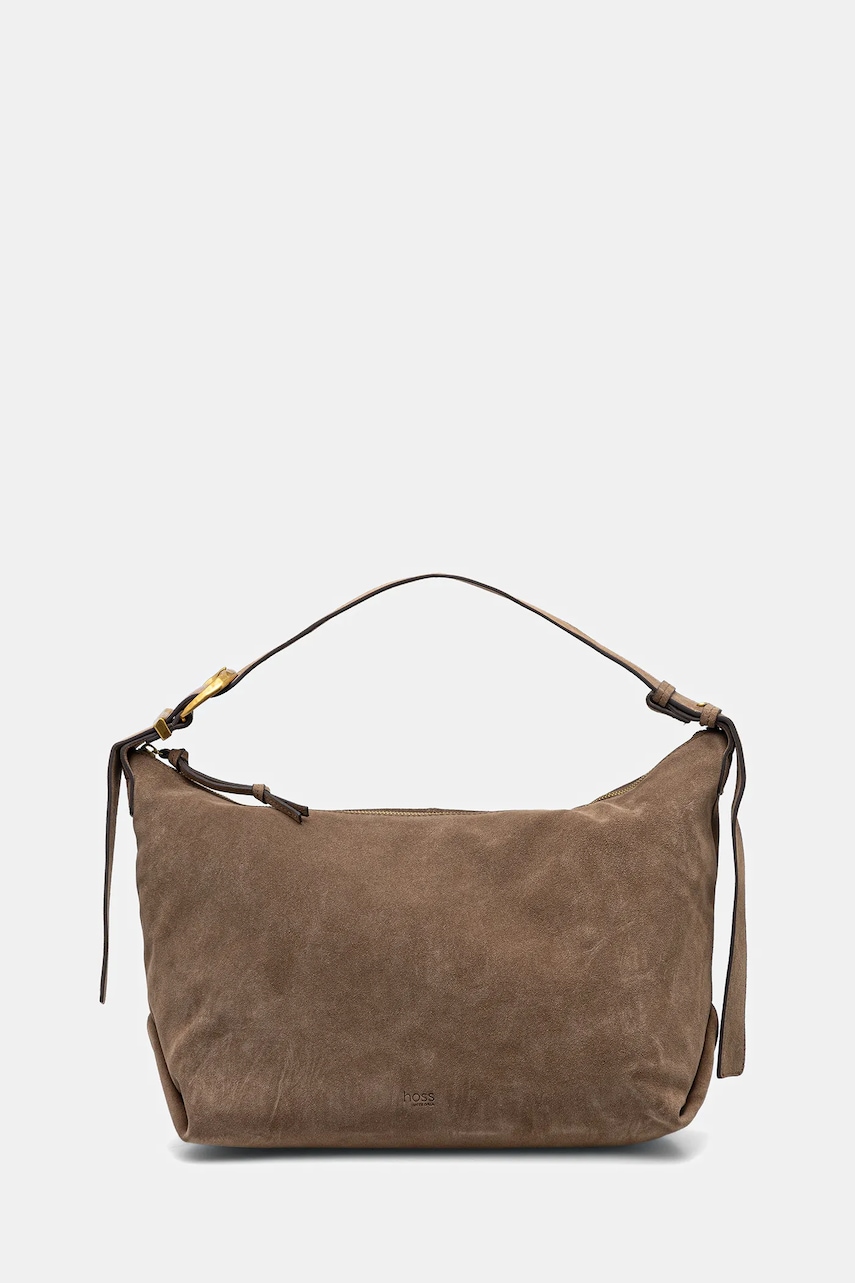 Semišová kabelka Hoss Intropia zelená barva, 2052035