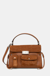 Semišová kabelka IRO hnědá barva, WP159IRONOMADBI