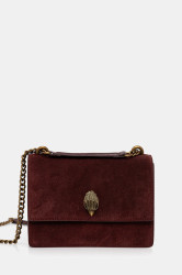 Semišová kabelka Kurt Geiger London SHOREDITCH vínová barva, 9540454209