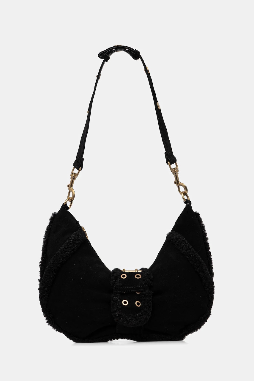 Semišová kabelka Marciano by Guess černá barva, 5BGZ18 7412A